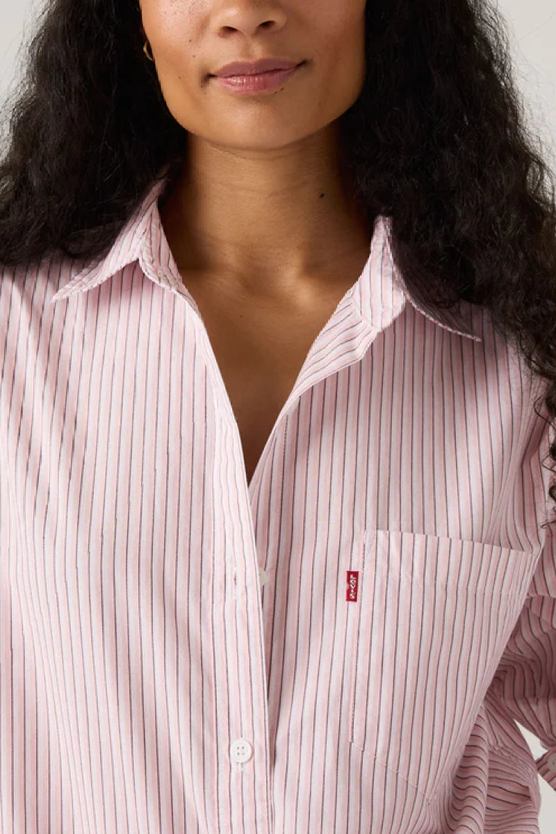 Levi's Harlie New Bf Shirt - rachel stripe peachskin