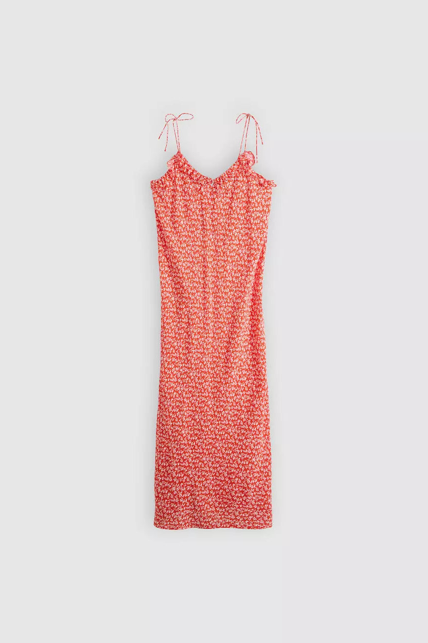 Levi's Sarita Midi Slip Dress - pamela floral vine signal red