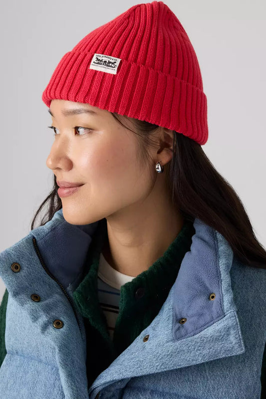 Levi's Sunset cotton beanie - Mars red