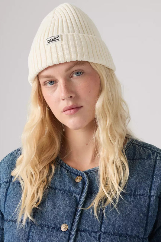 Levi's Sunset cotton beanie - egret cotton