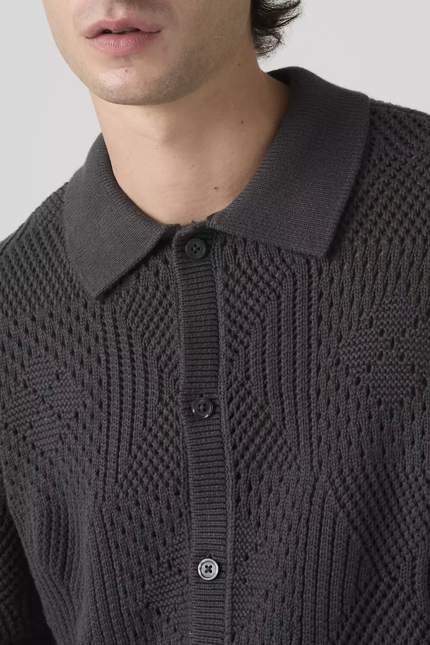 Levi's Sweater Camp Shirt - Dark Phantom
