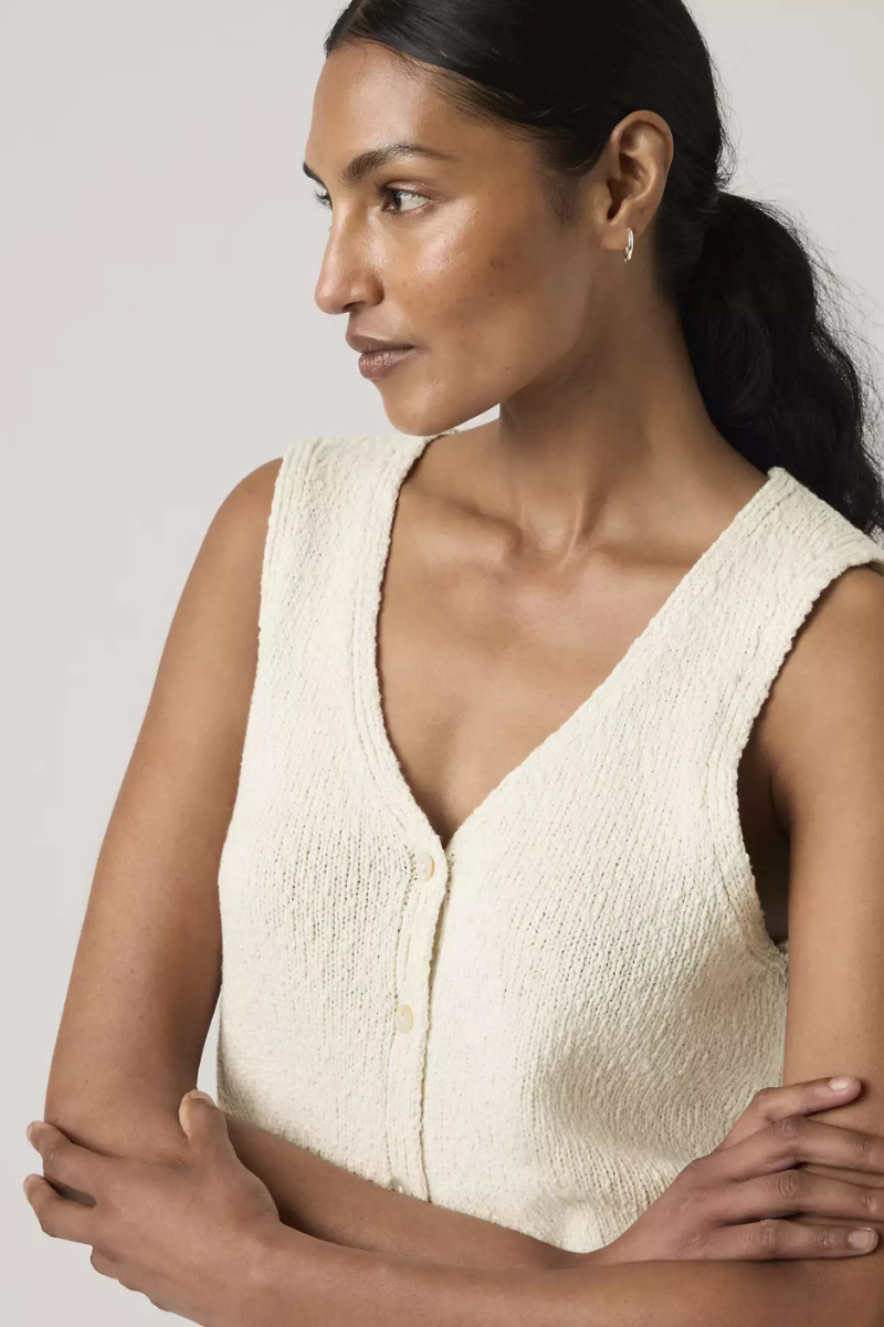 Levi's Helen Mini Boucle Vest - Tofu Cotton