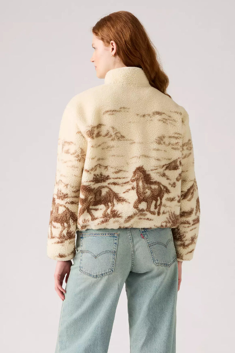 Levi's Kasey Sherpa Pullover Outerwear - Wild Horses Landscape