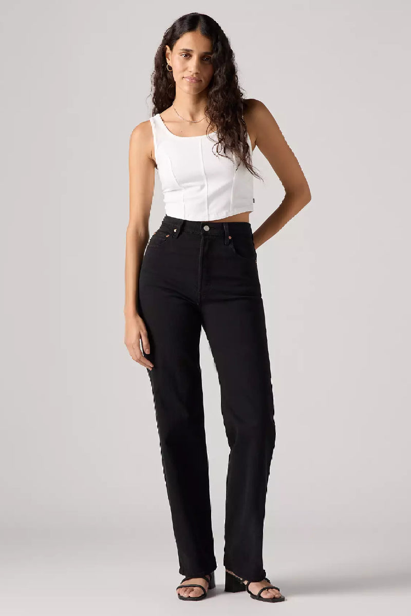 Levi's Ribcage Straight Full Length - Black Sprout