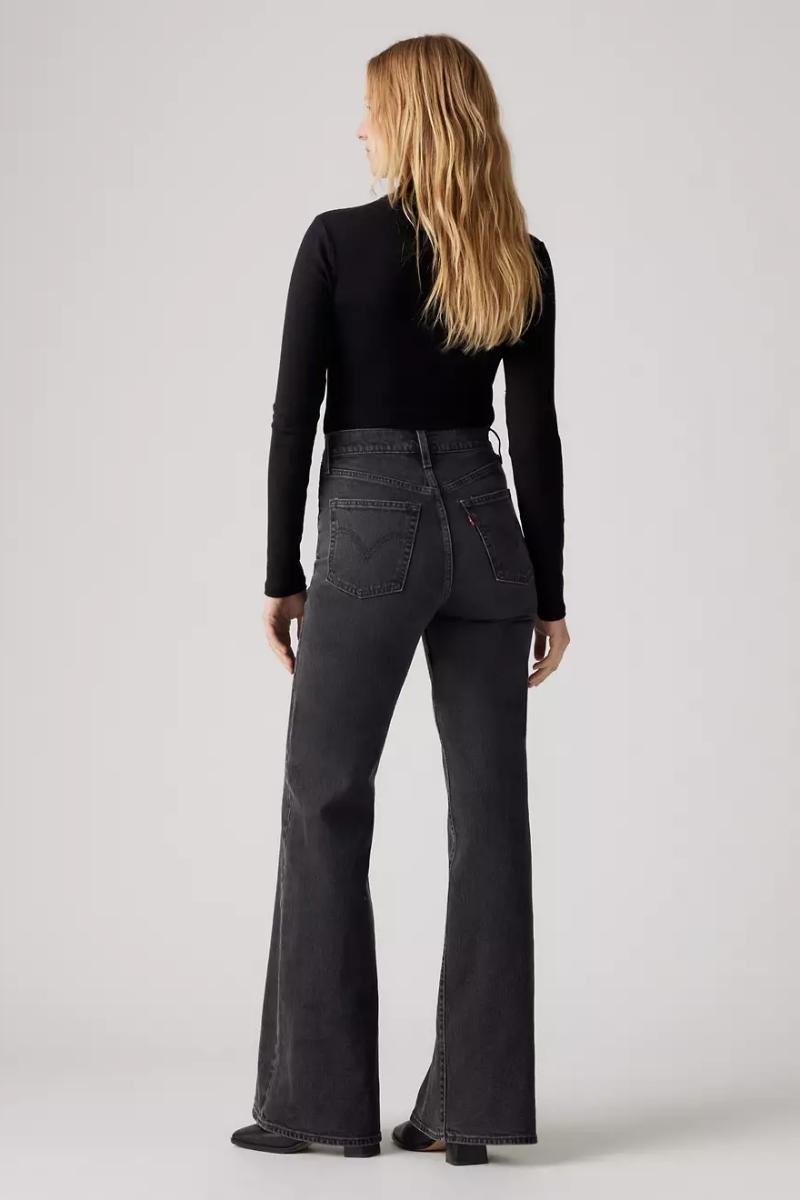 naisten korkeavyötäröiset harmaat farkut