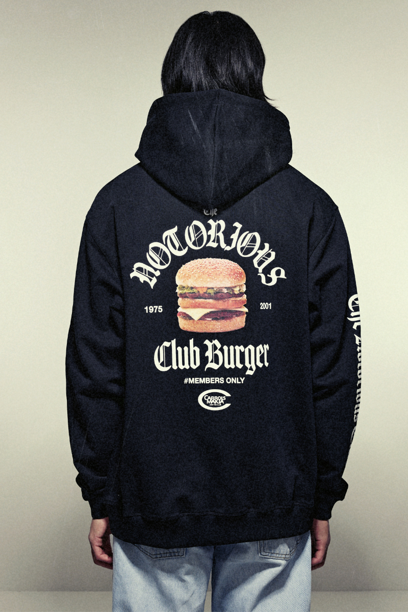 Makia x Carrols Club Burger Hooded sweatshirt - black