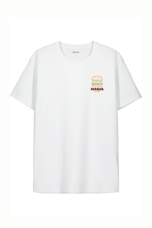 Makia x Carrols Burger T-shirt - white