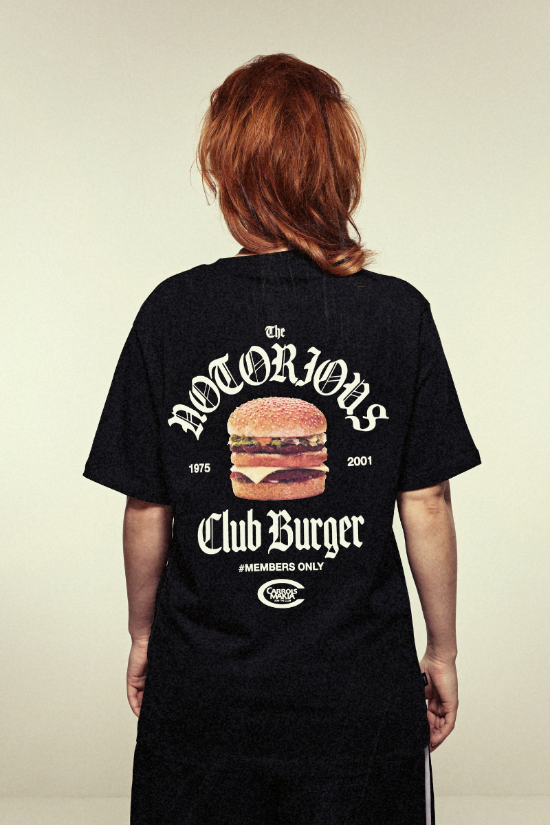 Makia x Carrols Club Burger T-shirt - black