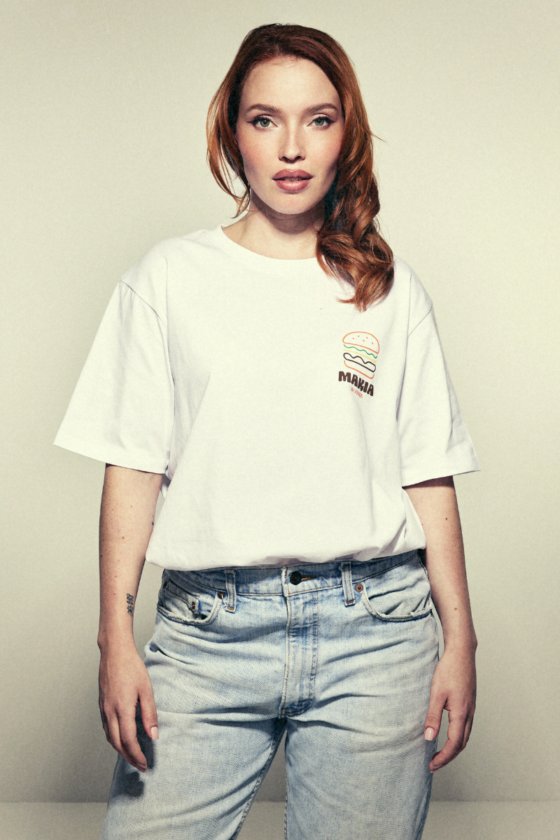 Makia x Carrols Burger T-shirt - white