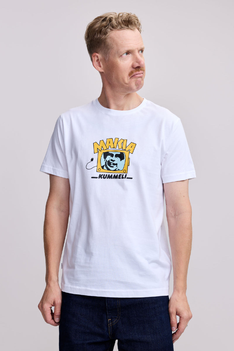 Makia x Kummeli Kyllä lähtee t-shirt - white