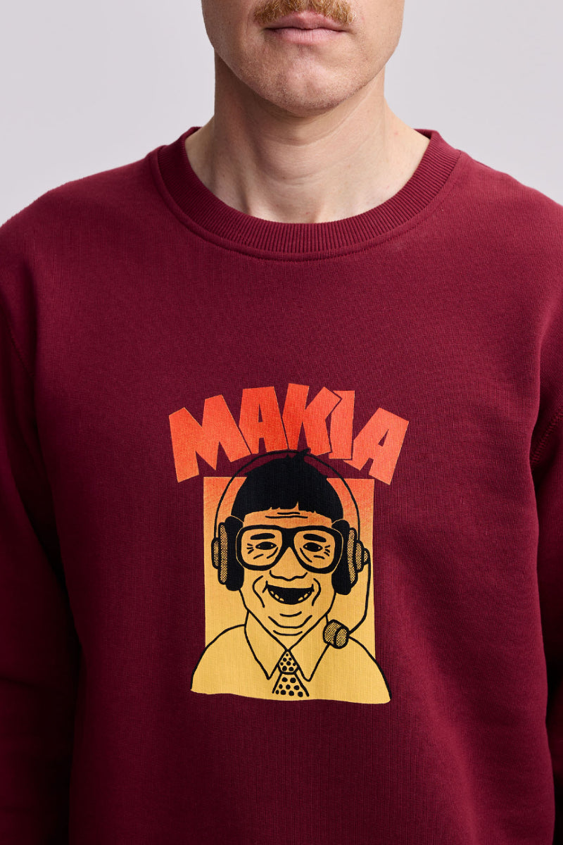 Makia x Kummeli Mauno sweatshirt - lingonberry