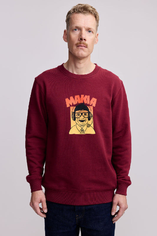 Makia x Kummeli Mauno sweatshirt - lingonberry