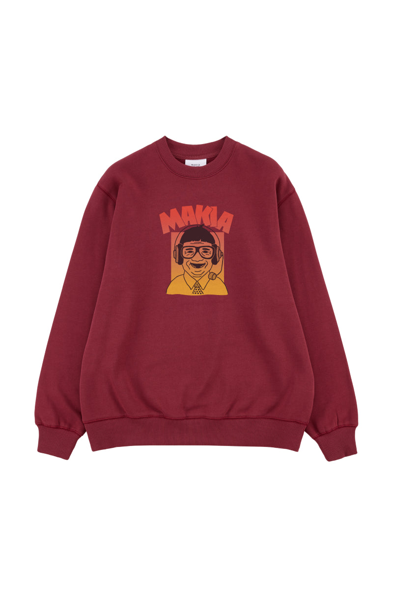 Makia x Kummeli Mauno sweatshirt - lingonberry