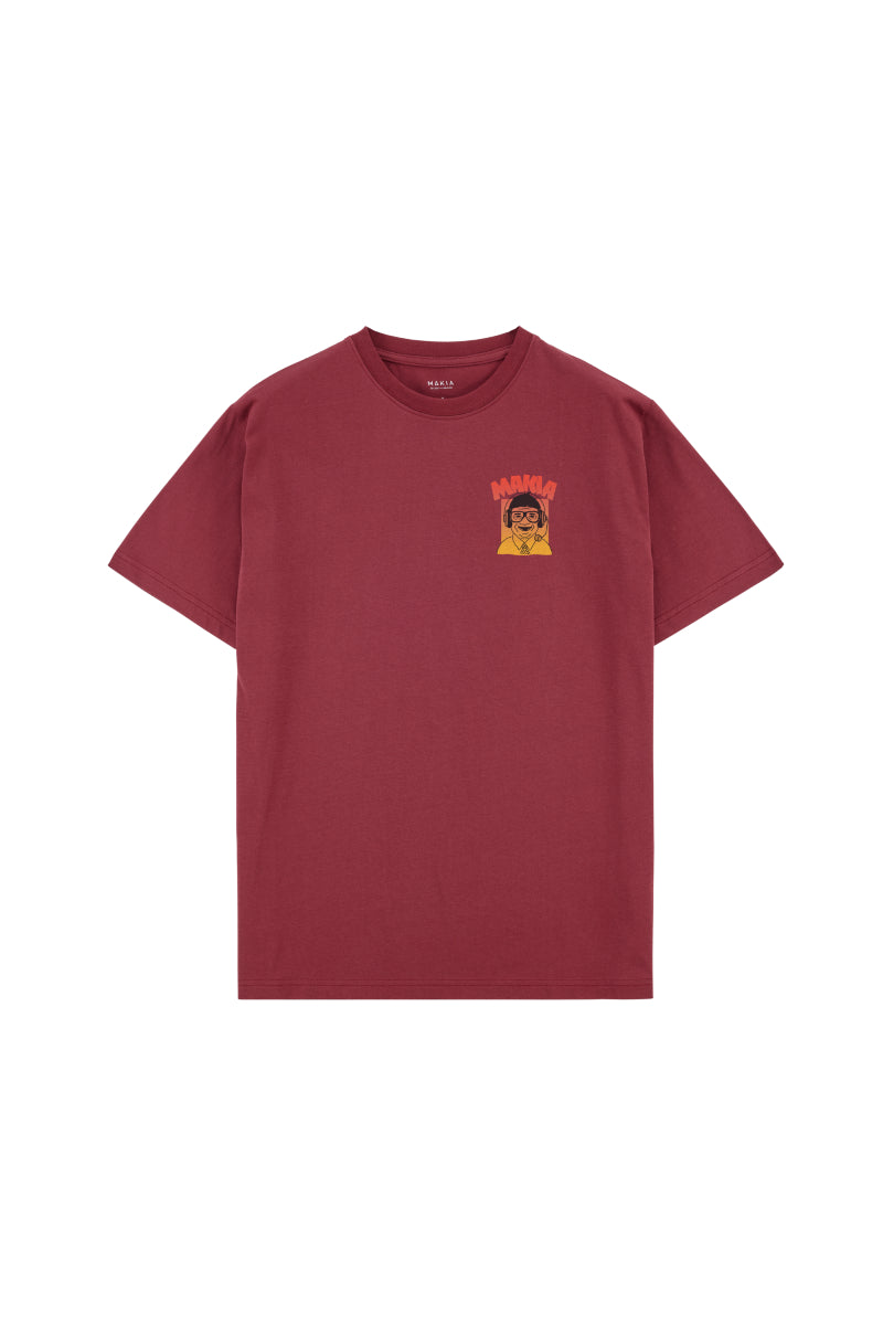 Makia x Kummeli Mauno t-shirt - lingonberry