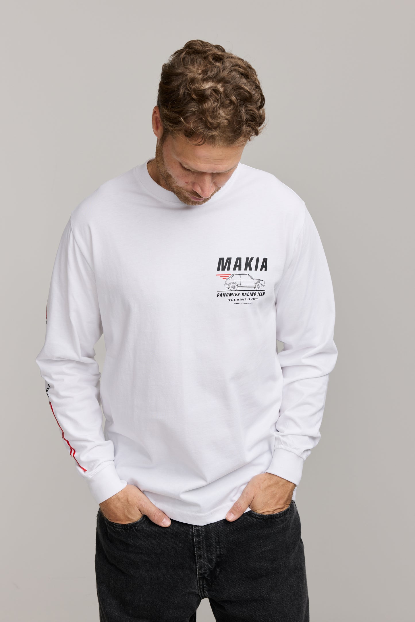 Makia x Kummeli Panomies Longsleeve - white