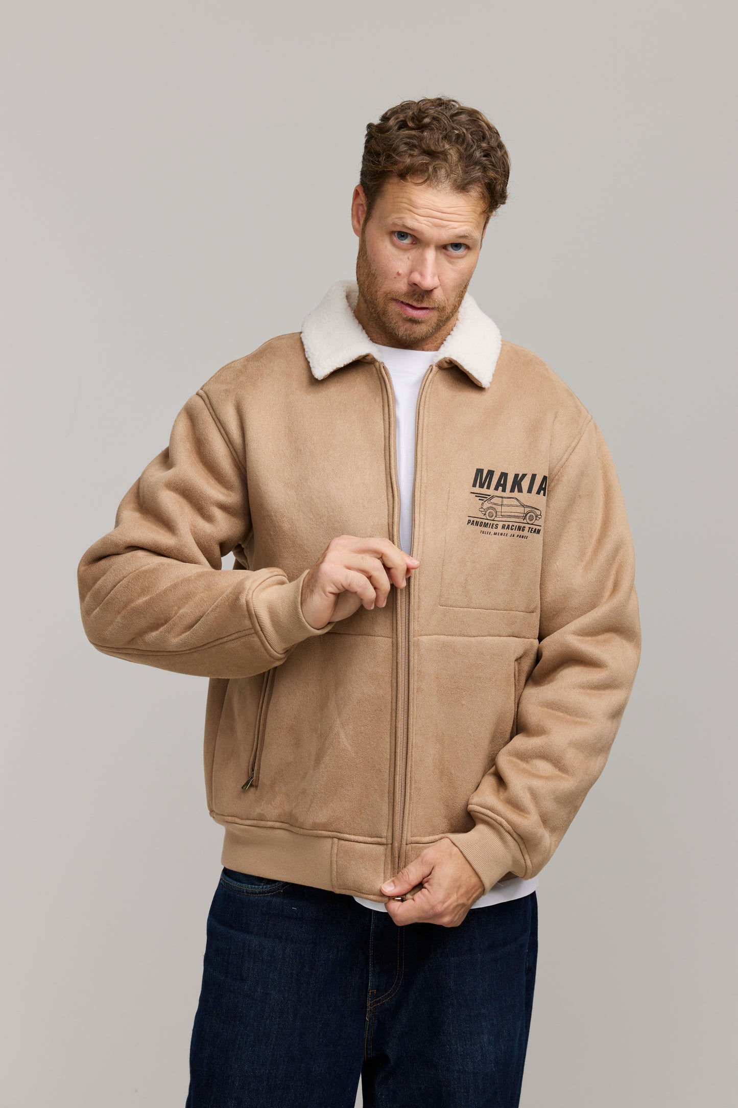 Makia x Kummeli Racing jacket - camel