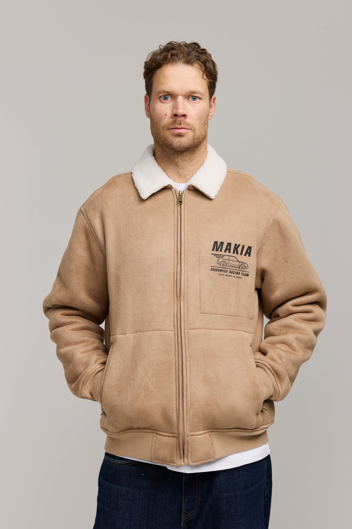 Makia x Kummeli Racing jacket - camel