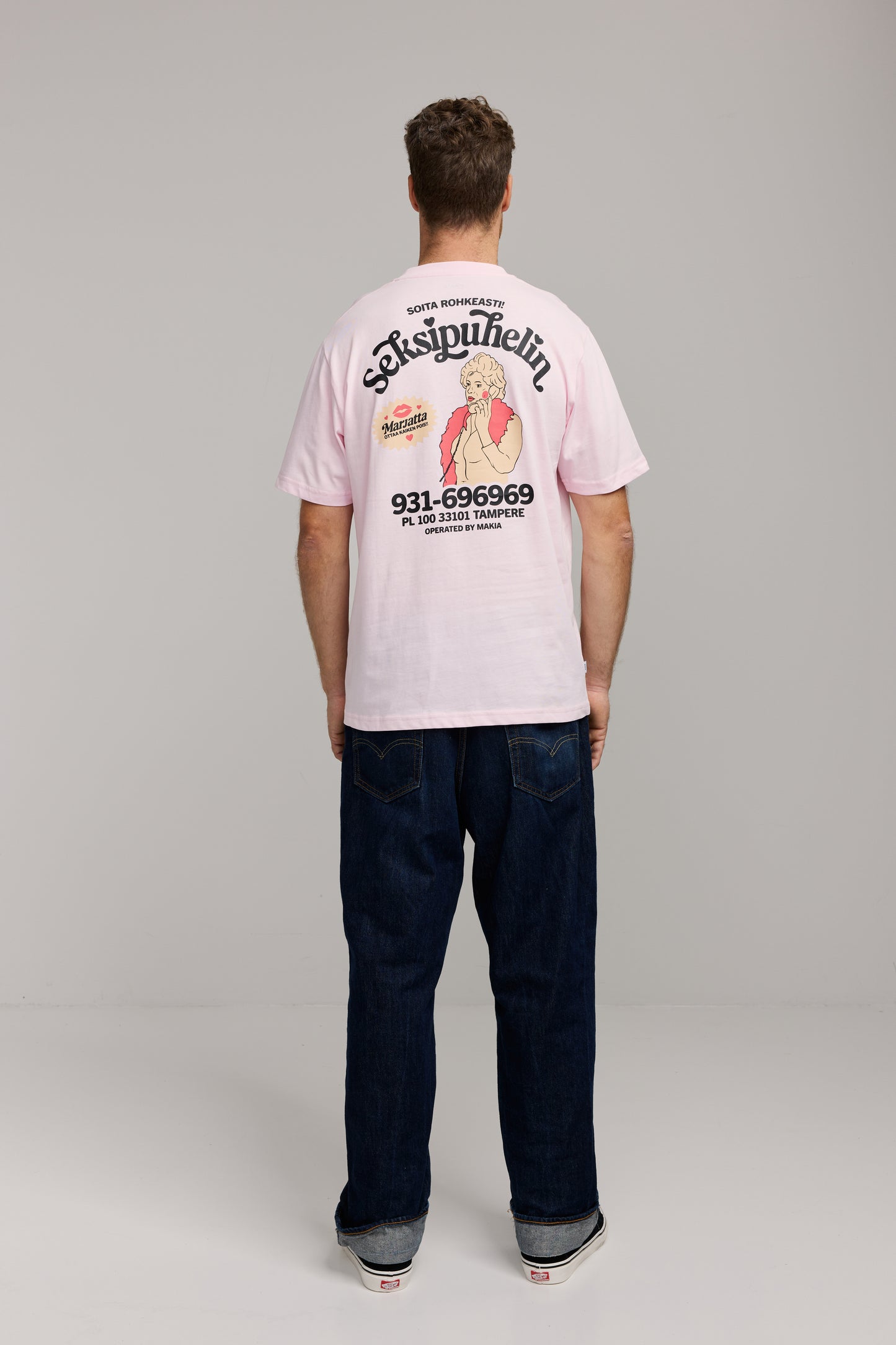 Makia x Kummeli Seksipuhelin t-shirt - pink