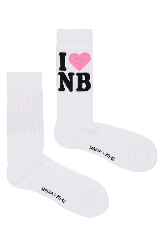 Makia x Nylon Beat INB socks - white