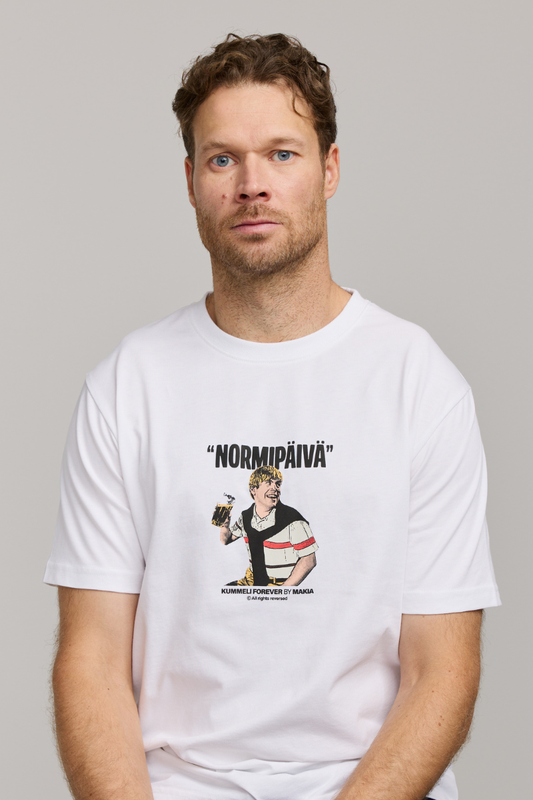 Makia x Kummeli Normipäivä t-shirt - white