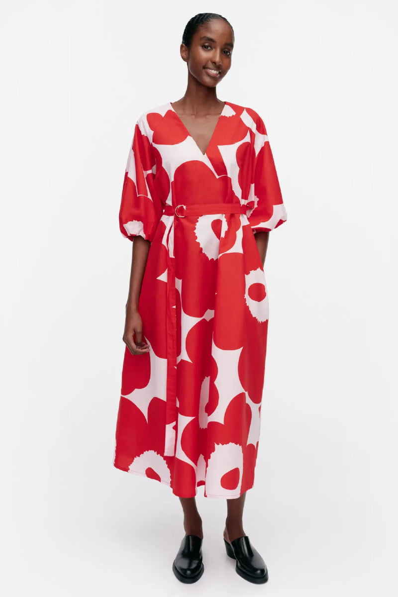 Marimekko Aiva Unikko puuvillapopliinimekko