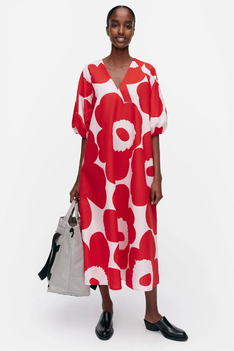 Marimekko Aiva Unikko puuvillapopliinimekko