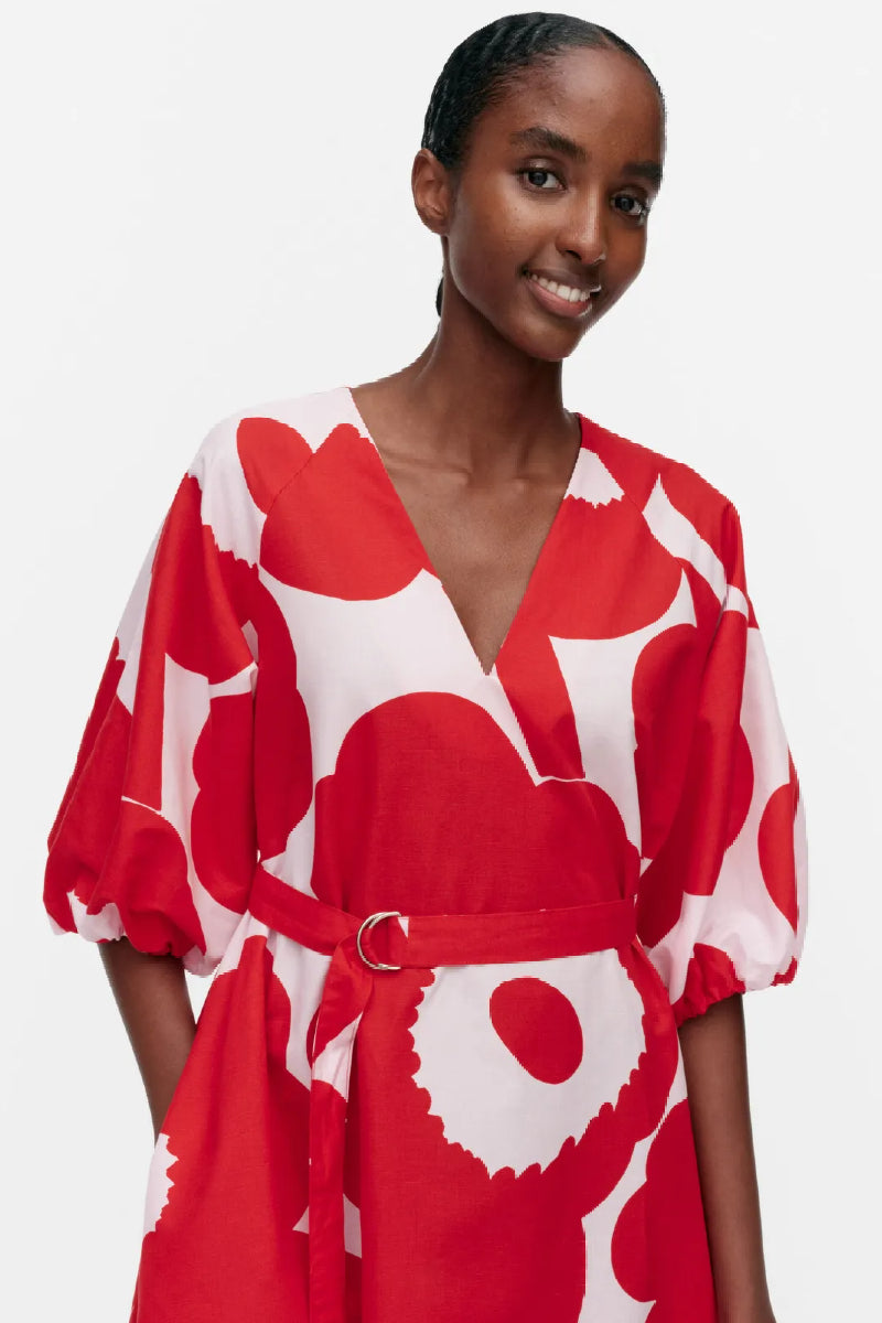 Marimekko Aiva Unikko puuvillapopliinimekko