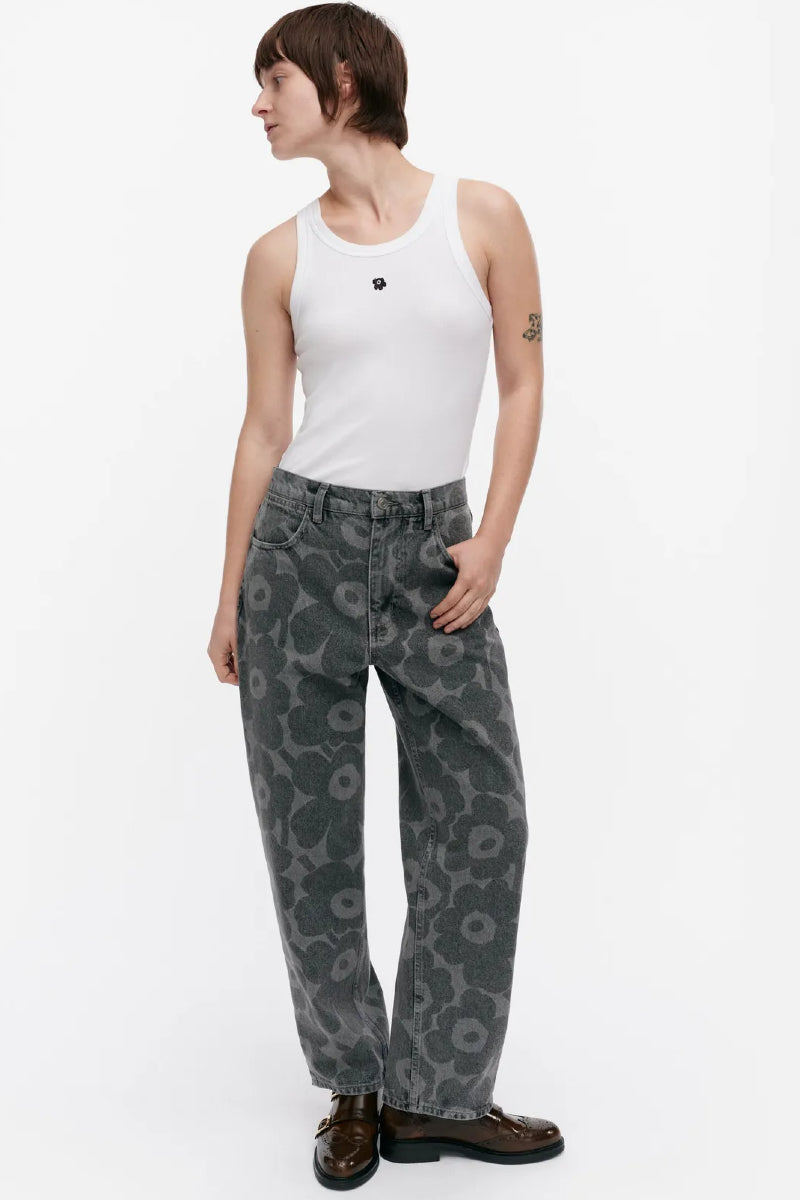 Marimekko Maridenim Barrel Unikko farkut - harmaa