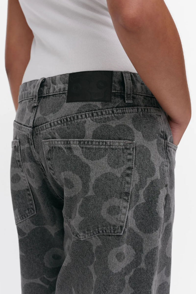 Marimekko Maridenim Barrel Unikko farkut - harmaa