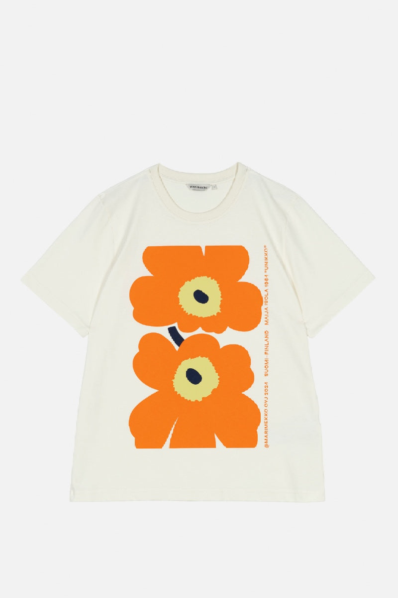 Marimekko Kioski Embla Unikko Placement unisex-t-paita - oranssi