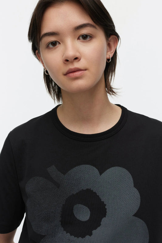 Marimekko Erna Unikko Placement - musta / harmaa