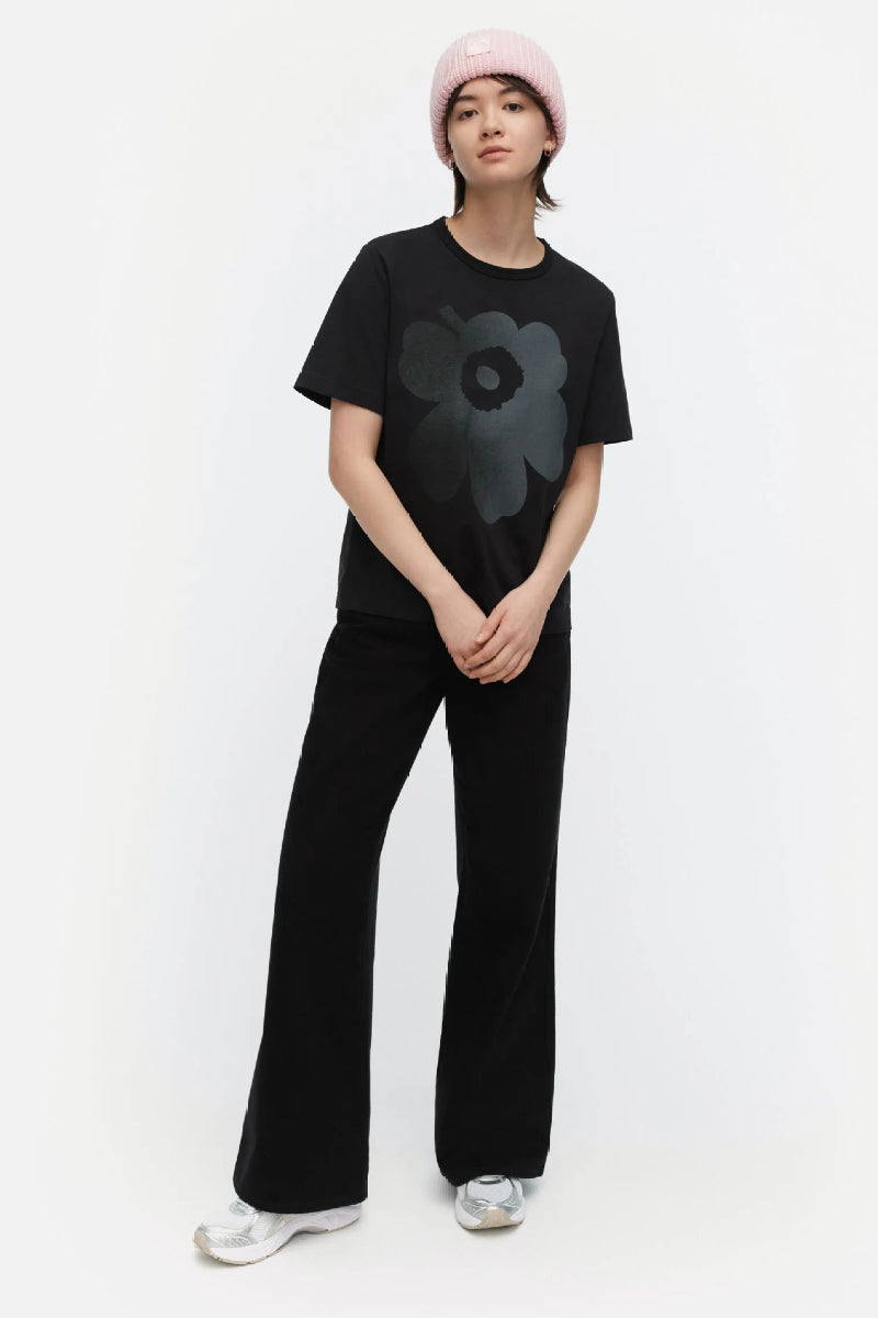 Marimekko Erna Unikko Placement - musta / harmaa