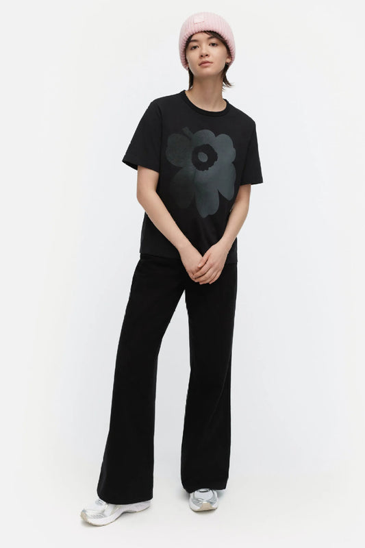 Marimekko Erna Unikko Placement - musta / harmaa