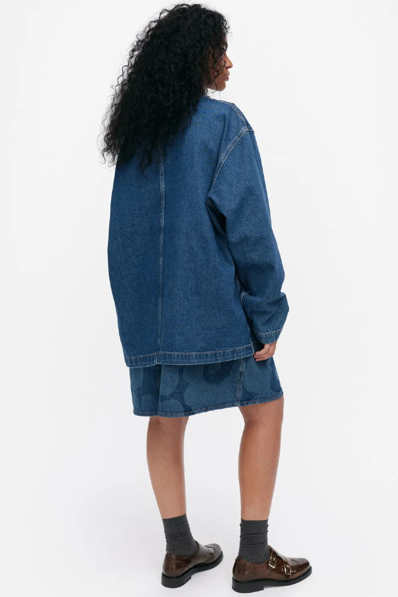 Marimekko Maridenim Poweri Unikko placement farkkutakki