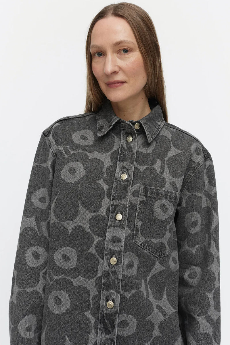 Marimekko Maridenim Vaihe Unikko farkkupaita - harmaa