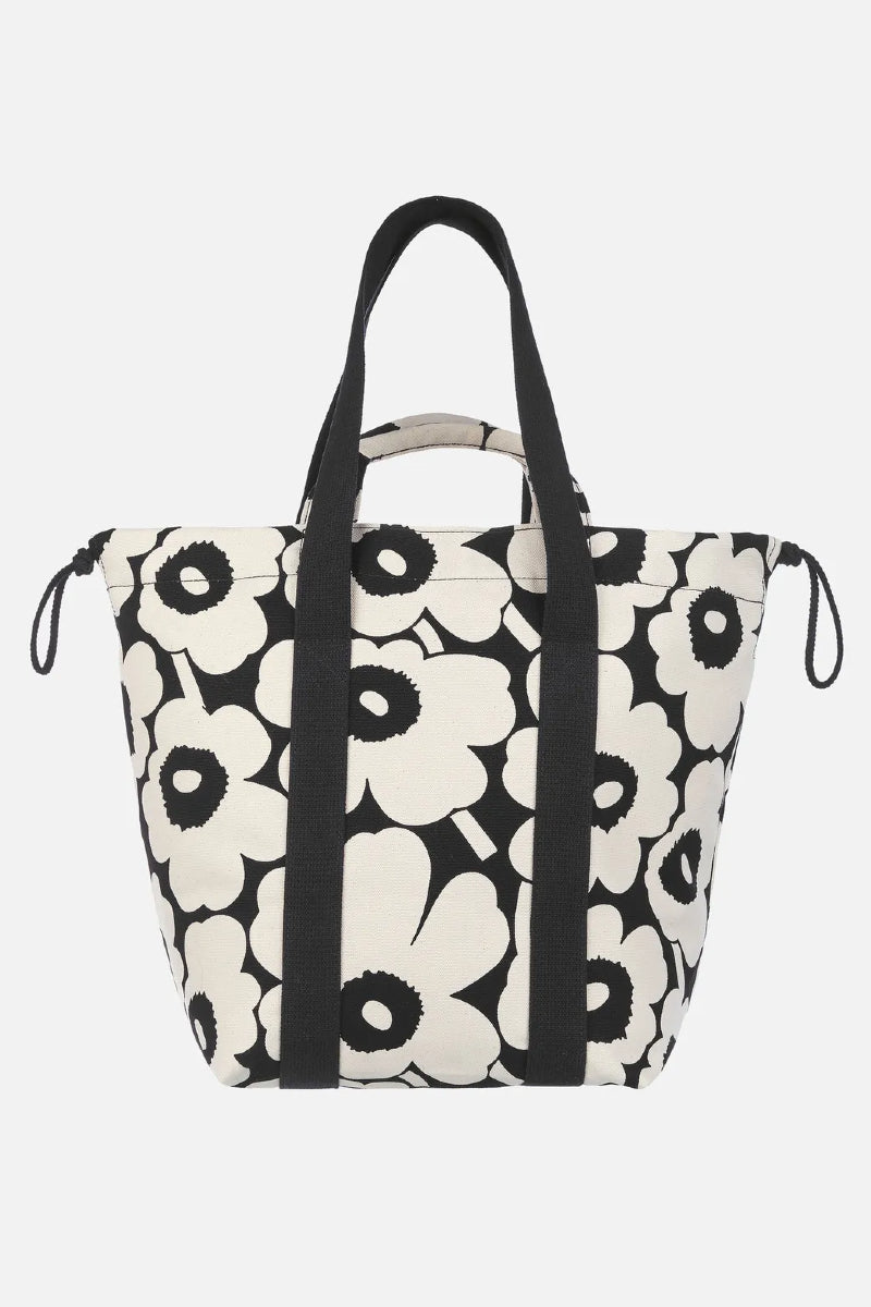 Marimekko Mono City Tote Unikko laukku - musta / luonnonvalkoinen