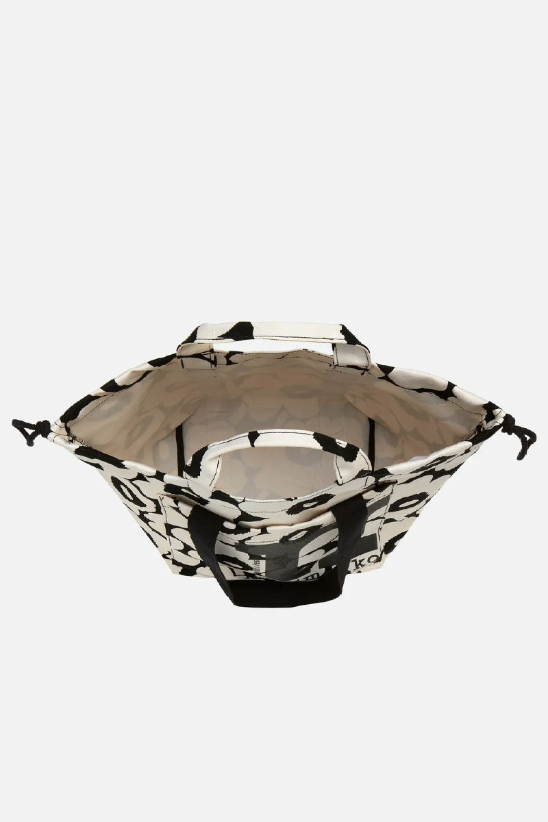 Marimekko Mono City Tote Unikko laukku - musta / luonnonvalkoinen