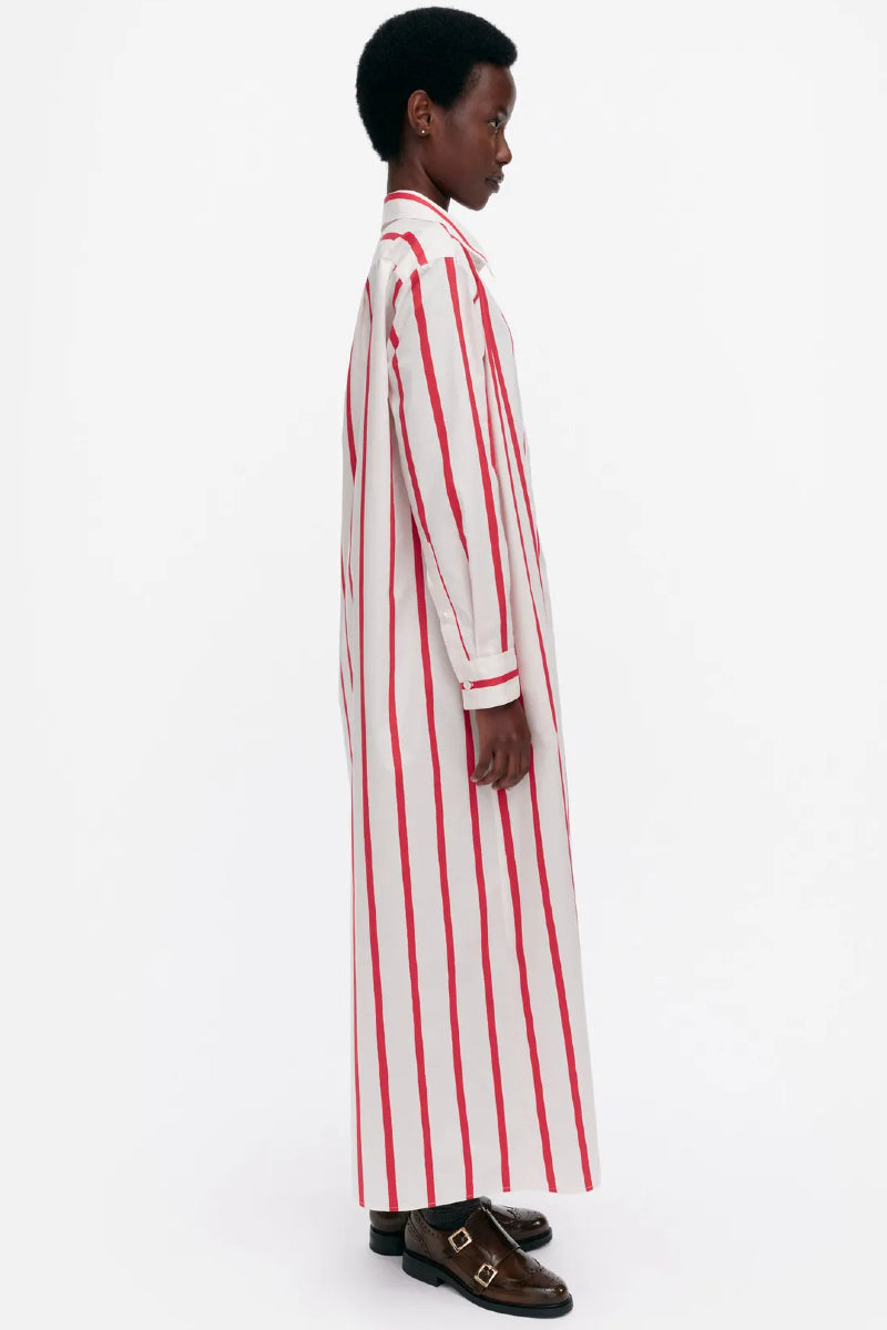 Marimekko Muovata Puhveli mekko - valkoinen / punainen