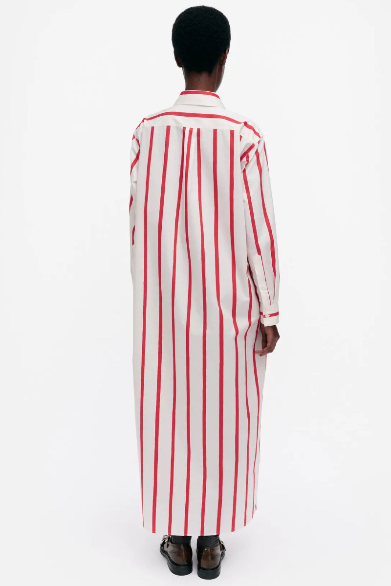 Marimekko Muovata Puhveli mekko - valkoinen / punainen