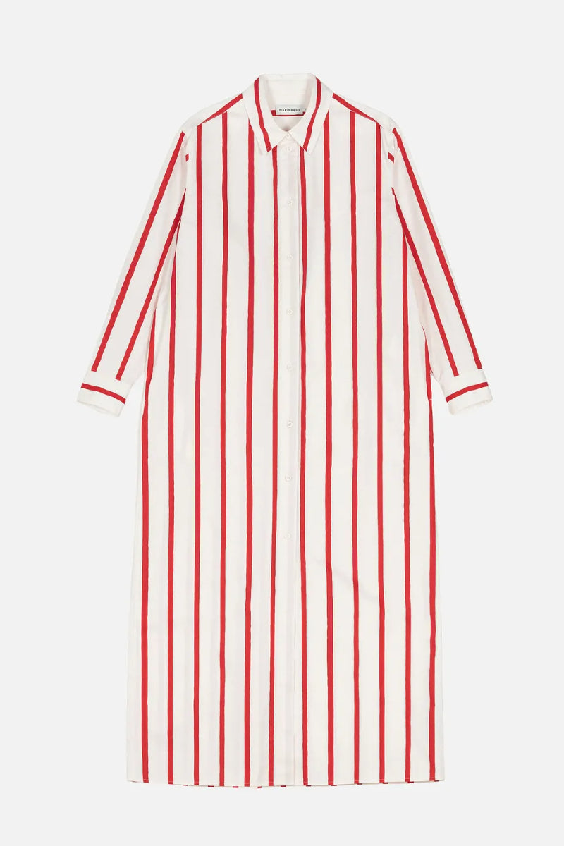 Marimekko Muovata Puhveli mekko - valkoinen / punainen