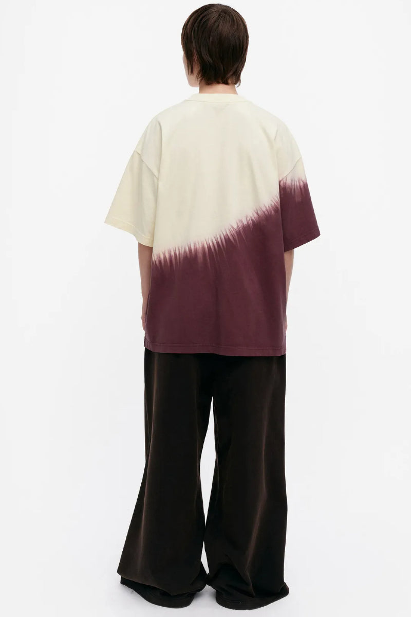 Marimekko Nopeus Vihkiruusu placement t-paita - ruskea / vaaleankeltainen