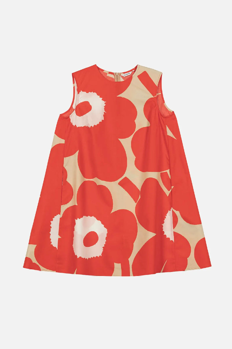 Marimekko Palatsi Unikko mekko - punainen / beige