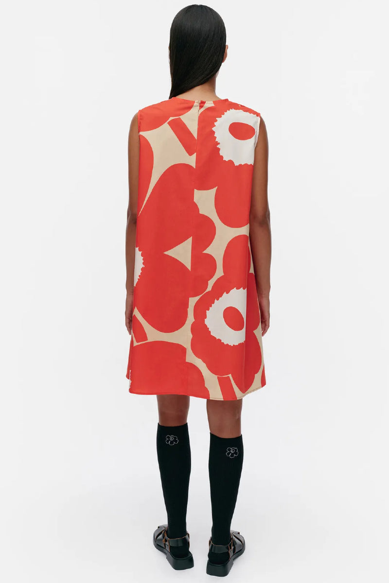 Marimekko Palatsi Unikko mekko - punainen / beige