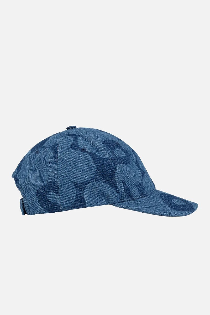 Marimekko Säkeistö Unikko lippalakki - mid indigo