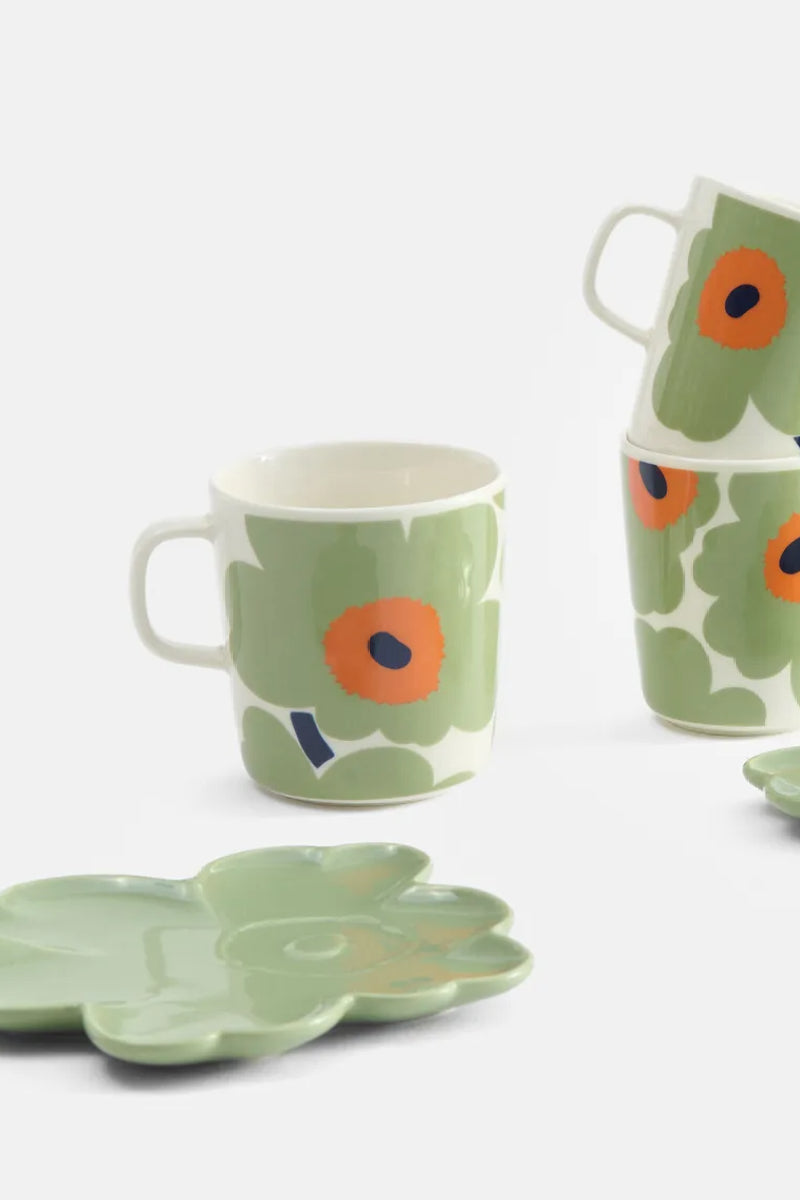 Marimekko Unikko Shape lautanen 20cm - vihreä