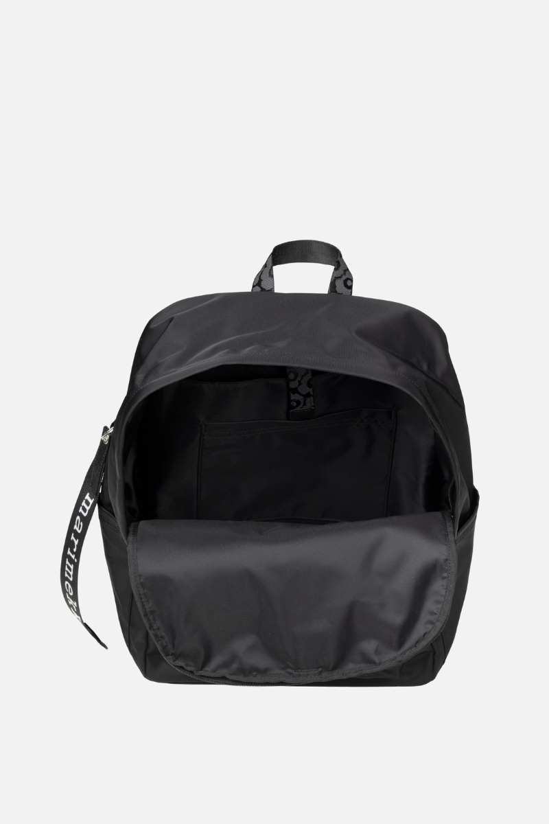 Zip top Backpack Solid reppu - musta