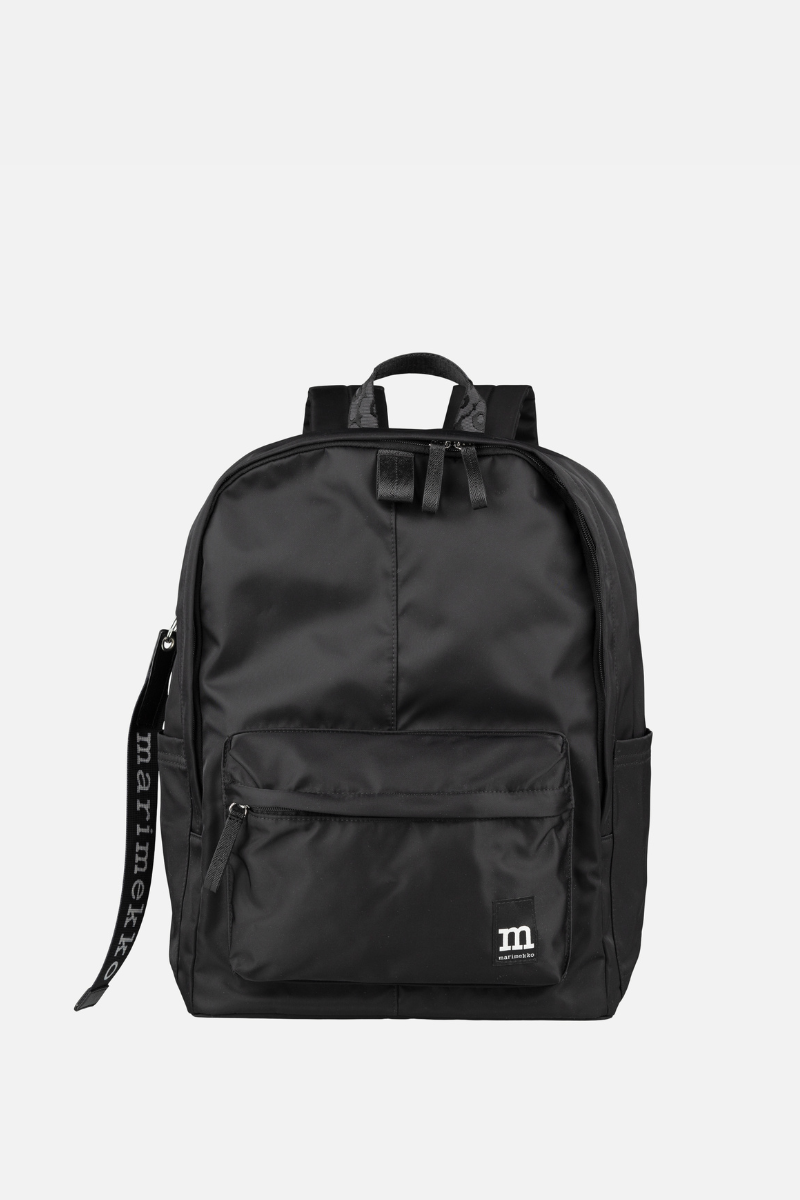 Zip top Backpack Solid reppu - musta