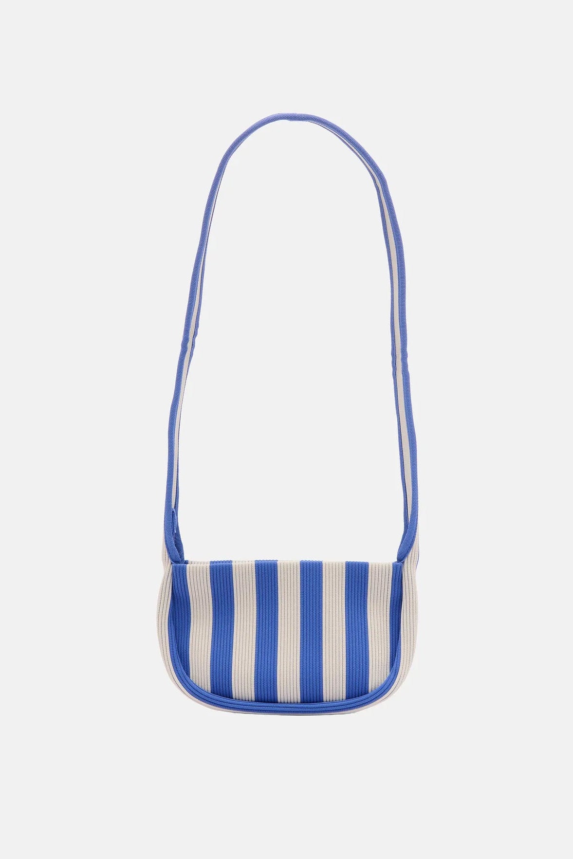 Marimekko Knitted Crossbody Merirosvo olkalaukku - valkoinen / sininen