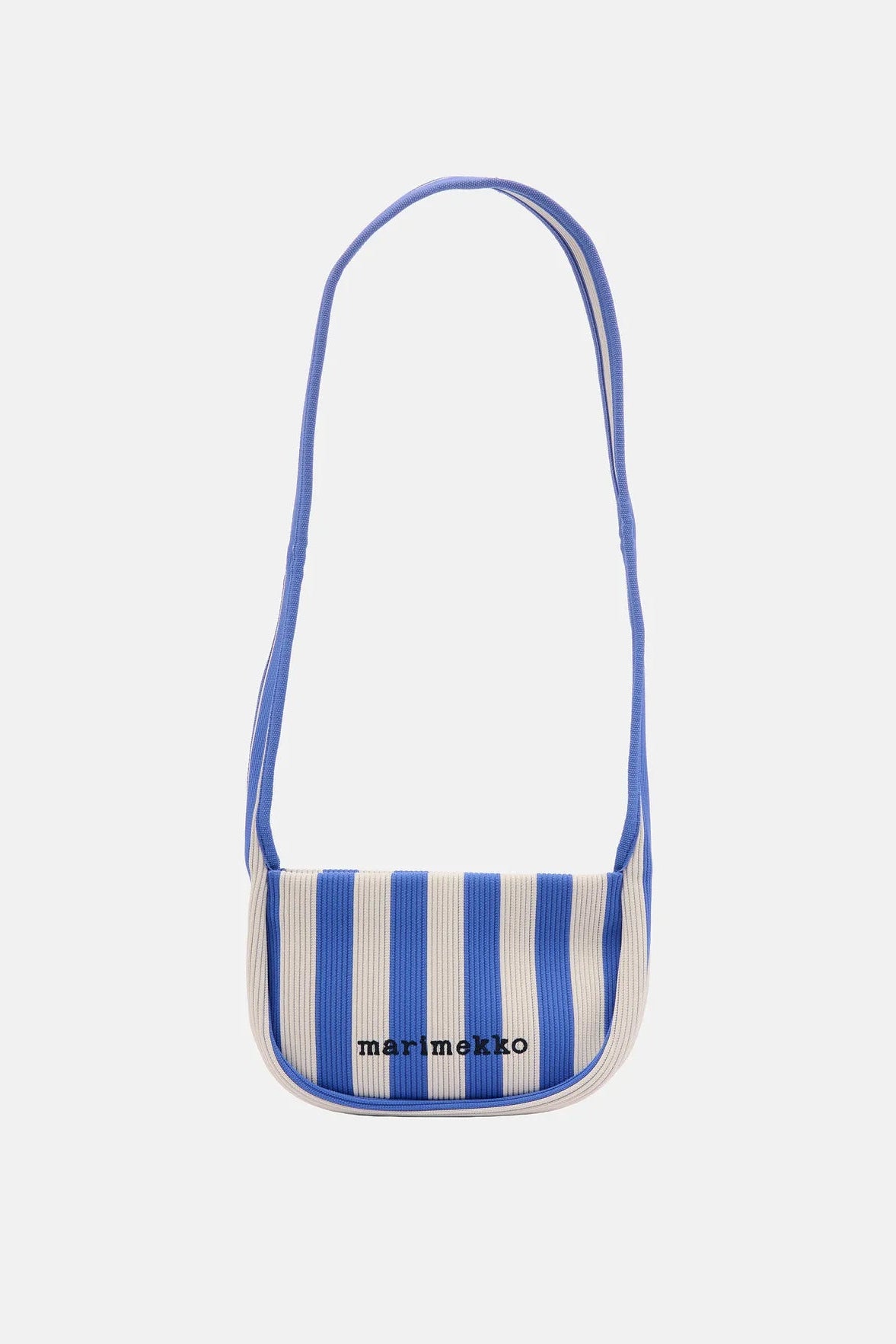 Marimekko Knitted Crossbody Merirosvo olkalaukku - valkoinen / sininen