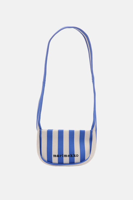Marimekko Knitted Crossbody Merirosvo olkalaukku - valkoinen / sininen